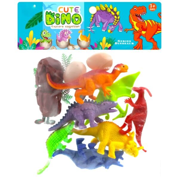 Big Size Dino Toy Pack – 7 Realistic Dinosaur Figures for Pretend Play
