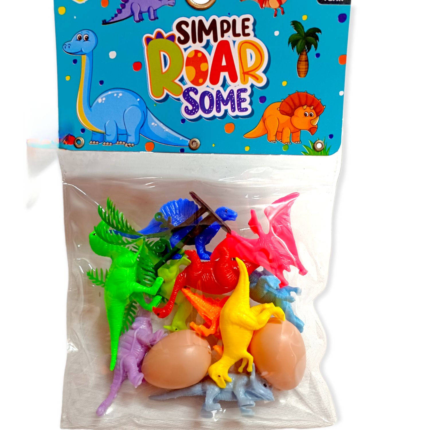 Dinosaur Toy Figure Set with 12 Accessories, 2 Eggs & Tree – Adventure Play Pack for Kids