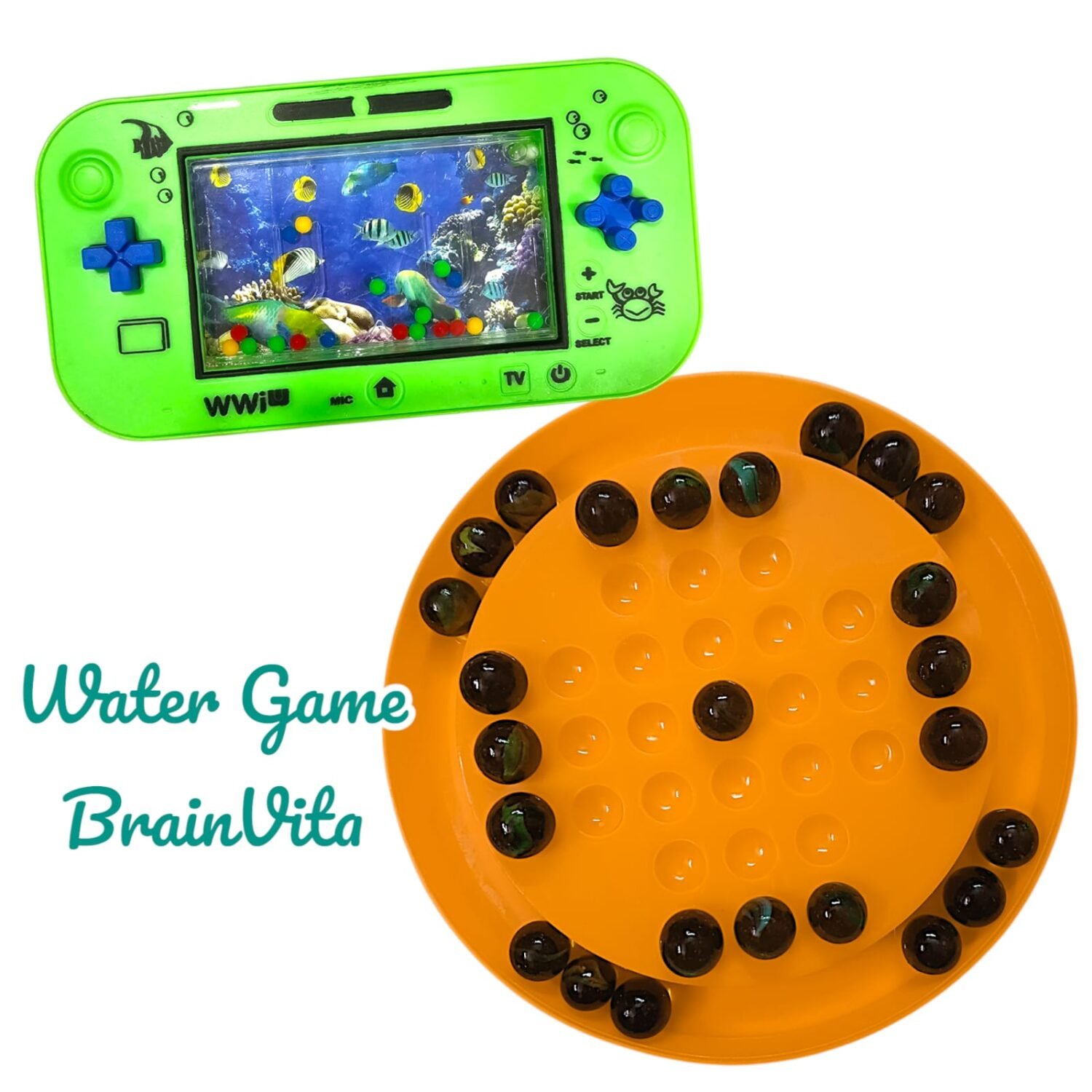 Water Game & Brainvita Mind Teaser Puzzle – Fun Brain Booster Combo Pack of 2
