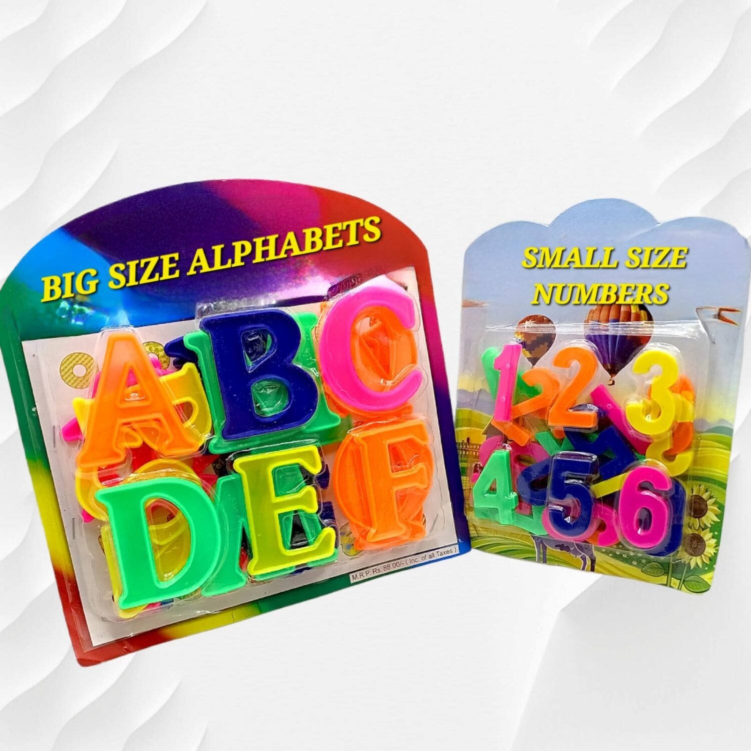 SufyQuens Alphabets English [Big "A to Z Size 5 CM] And Letters Number [ "1 to 10" Size 3.80 cm] (Pack of 2) Learning Educational Puzzle Toy | Capital Word "ABCD" (Combo Pack of 2)| Educational Puzzle Toys for 2+ Years Old Kids. - (Note 1 to 10 " is Thin Size Letter 3.8. CM ) Age 2+